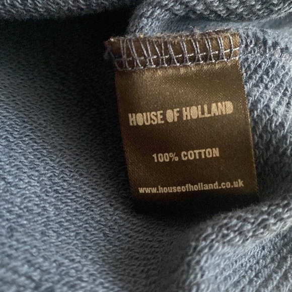 House of Holland Lover Graphic Sweatshirt Navy Blue Crewneck size XL - Picture 8 of 8